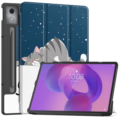 QJONSIU Hülle Kompatibel mit Lenovo Idea Tab Pro 12.7 2025 TB373FU, Standfunktion Ultradünne Smart Cover mit Auto Sleep Wake, PU und PC Anti-Kratz Schutzhülle-2 von QJONSIU