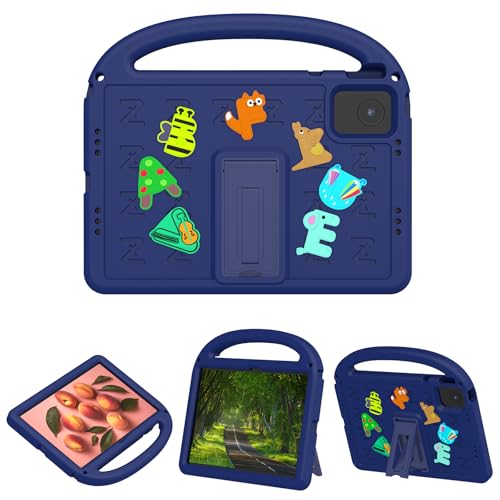 QJONSIU Hülle Kompatibel mit Lenovo Tab M11, PC Anti-Kratz Schutzhülle, Stoßfeste Kinderhülle mit Griff und Kickstand-Blau von QJONSIU
