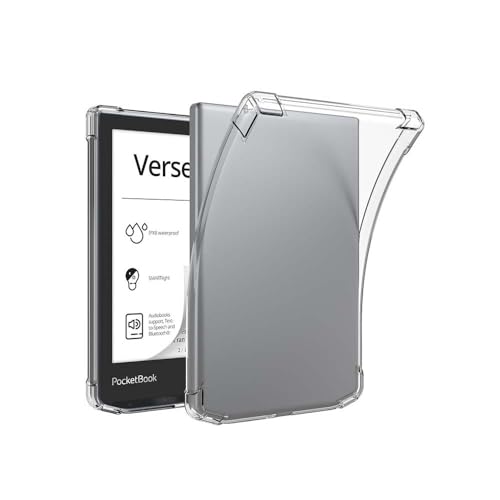 QJONSIU Hülle Kompatibel mit Pocketbook Verse Lite/Verse Pro, Airbag Schutz Ultra-dünne Stoßfeste Schutzhülle, Weiche TPU Klar Hülle-Transparent von QJONSIU