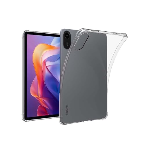 QJONSIU Hülle Kompatibel mit Redmi Pad 2 11 inch 2025, Airbag Schutz Ultra-dünne Stoßfeste Schutzhülle, Weiche TPU Klar Hülle-Transparent von QJONSIU