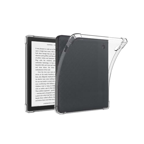 QJONSIU Hülle Kompatibel mit Tolino Vision 6 2021 & Kobo Libra 2, Airbag Schutz Ultra-dünne Stoßfeste Schutzhülle, Weiche TPU Hülle-Transparent von QJONSIU
