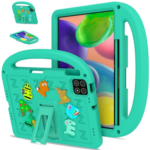 QJONSIU Hülle Kompatibel mit Xiaomi Pad 7/Pad 7 Pro, PC Anti-Kratz Schutzhülle, Stoßfeste Kinderhülle mit Griff und Kickstand-Grün von QJONSIU