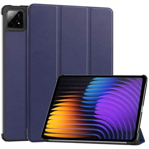 QJONSIU Hülle Kompatibel mit Xiaomi Pad 7 Ultra, Standfunktion Ultradünne Smart Cover mit Auto Sleep Wake, PU und PC Anti-Kratz Schutzhülle-Blau von QJONSIU