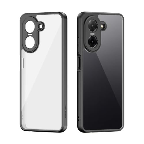 QJONSIU Hülle Kompatibel mit Xiaomi Poco C71, Stoßfest, Transparent PC + Weich TPU Schutzhülle Case, Anti-Kratz Mattierte Hülle-Schwarz QJONSIU Hülle Kompatibel mit Xiaomi Poco C71, Stoßfest, Transparent PC + Weich TPU Schutzhülle Case, Anti-Kratz Mattierte Hülle-Schwarz von QJONSIU