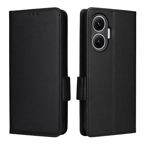 QJONSIU Hülle Kompatibel mit Xiaomi Poco F7, Lychee Textur Design, PU Leder Hülle, Magnetische Seitenschnalle, 3-Schlitze, Stand Funktion-Schwarz QJONSIU Hülle Kompatibel mit Xiaomi Poco F7, Lychee Textur Design, PU Leder Hülle, Magnetische Seitenschnalle, 3-Schlitze, Stand Funktion-Schwarz von QJONSIU