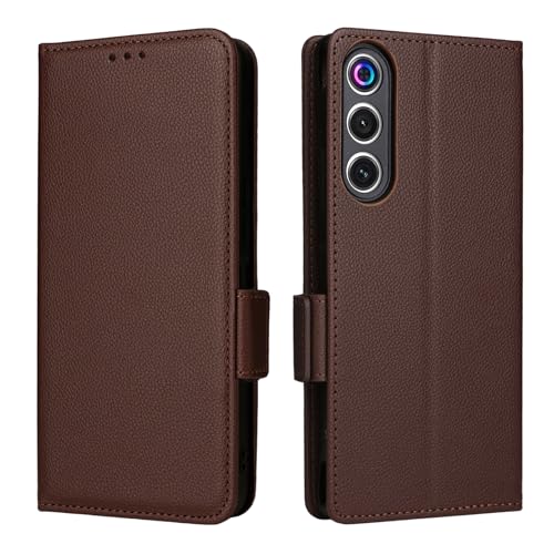 QJONSIU Hülle Kompatibel mit ZTE Nubia Red Magic 10 Air, Lychee Textur Design, PU Leder Hülle, Magnetische Seitenschnalle, 3-Schlitze, Stand Funktion-Braun QJONSIU Hülle Kompatibel mit ZTE Nubia Red Magic 10 Air, Lychee Textur Design, PU Leder Hülle, Magnetische Seitenschnalle, 3-Schlitze, Stand Funktion-Braun von QJONSIU