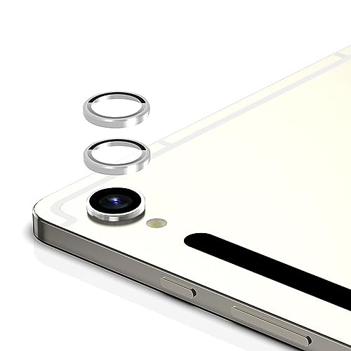 QJONSIU Kamera Schutzfolie Kompatibel mit Samsung Galaxy Tab S10 FE, [2 Stück] Ring aus Aluminiumlegierung, HD Kamera Linse Schutzfolie, [Anti-Scratch]-Silber von QJONSIU