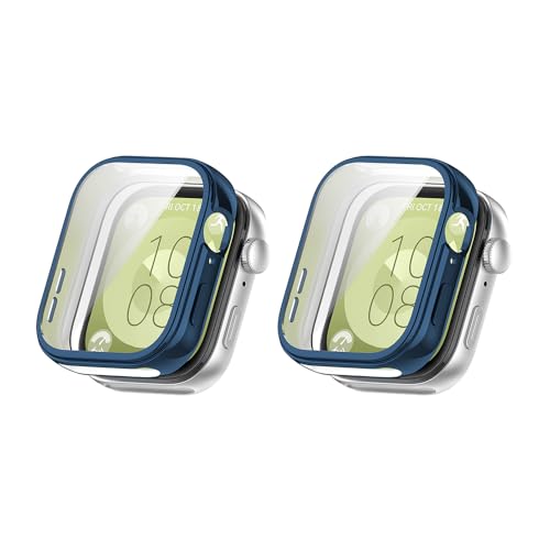 QJONSIU Weiche Hülle Kompatibel mit Huawei Watch Fit 4 Pro, 2 Pack Anti-Kratz Galvanik TPU Hülle mit Eingebautem Bildschirmschutz-Blau QJONSIU Weiche Hülle Kompatibel mit Huawei Watch Fit 4 Pro, 2 Pack Anti-Kratz Galvanik TPU Hülle mit Eingebautem Bildschirmschutz-Blau von QJONSIU