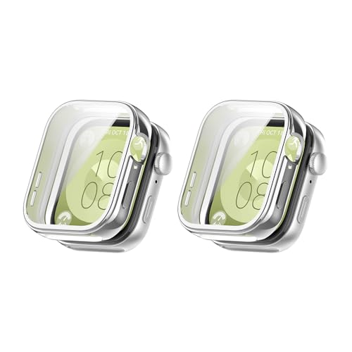 QJONSIU Weiche Hülle Kompatibel mit Huawei Watch Fit 4 Pro, 2 Pack Anti-Kratz Galvanik TPU Hülle mit Eingebautem Bildschirmschutz-Silber QJONSIU Weiche Hülle Kompatibel mit Huawei Watch Fit 4 Pro, 2 Pack Anti-Kratz Galvanik TPU Hülle mit Eingebautem Bildschirmschutz-Silber von QJONSIU