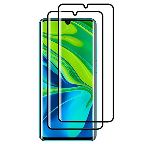 [2 Stück] Schutzfolie für Panzerglas für Xiaomi Mi Note 10, 9H Panzerglasfolie, Anti-Kratzen Glasfolie, Frei von Kratzern, HD Displayschutzfolie für Xiaomi Mi Note 10 von QJOY