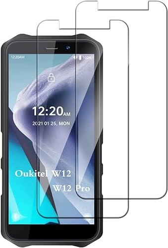 Für Oukitel WP12 panzerglas Schutzfolie, [3 Stück] Fingerabdrucksensor Kompatible - HD Clear - 9H Härte - Case Friendly - HD Displayschutzfolie fürOukitel WP12 von QJOY