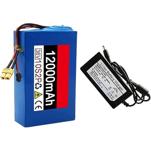 36V 12Ah 10S2P Elektrofahrrad-Lithium-Ionen-Akku Eingebautes BMS für Elektrofahrradmotor mit Ladegerät XT60 36V 12Ah 10S2P Elektrofahrrad-Lithium-Ionen-Akku Eingebautes BMS für Elektrofahrradmotor mit Ladegerät XT60 von QJWM
