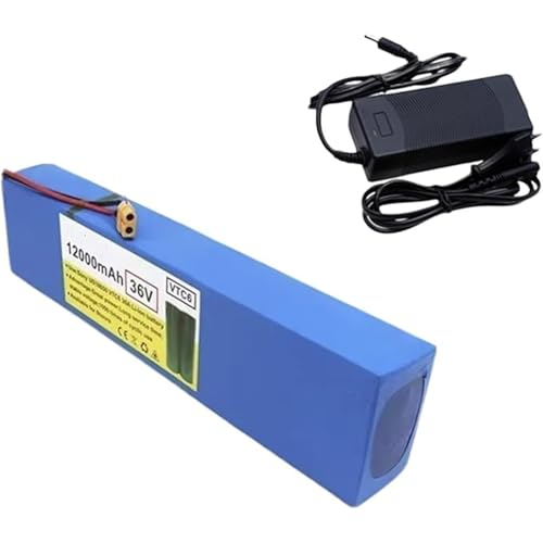 36V 12Ah E-Bike Akku, 10S3P Battery Pack Eingebauter BMS Mit Ladegerät Für Elektrofahrrad Scooter Motor E-Bike Lithium-Ionen Akku Lectric XT60 von QJWM