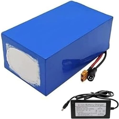 36V 13Ah E-Bike Lithium-Ionen-Akku 10S5P Elektro-Fahrrad-Roller Wasserdichter Akku Eingebautes BMS Mit 42V 2A Ladegerät XT60+T 36V 13Ah E-Bike Lithium-Ionen-Akku 10S5P Elektro-Fahrrad-Roller Wasserdichter Akku Eingebautes BMS Mit 42V 2A Ladegerät XT60+T von QJWM