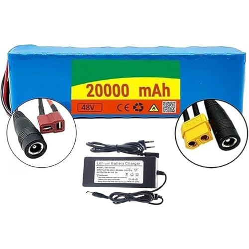 48 V 20 Ah 13S3P Lithium-Ionen-Akku für Elektrofahrräder, eingebauter BMS-Schutz mit Ladegerät, ideal für Elektrofahrradmotoren SM 48 V 20 Ah 13S3P Lithium-Ionen-Akku für Elektrofahrräder, eingebauter BMS-Schutz mit Ladegerät, ideal für Elektrofahrradmotoren SM von QJWM