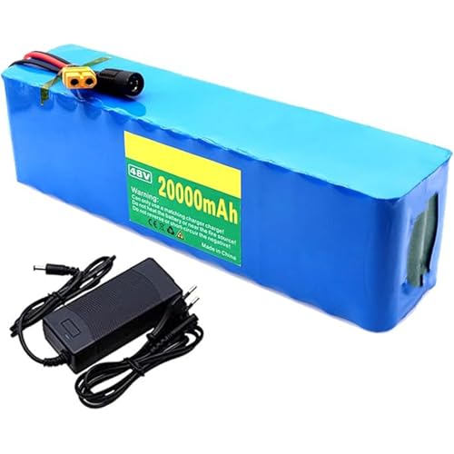 48 V 20 Ah 13S3P Lithium-Ionen-Akku für Elektrofahrräder mit integriertem BMS und Schutz, ideal für Elektrofahrradmotoren T von QJWM