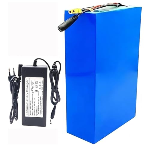 48 V 40 Ah 13S8P Lithium-Ionen-Akku Für Elektrofahrräder, Integrierter BMS Mit Ladegerät Für Elektrofahrradbatterie Elektroroller XT60 von QJWM