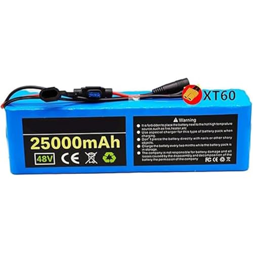 48V 25AH/20Ah/14Ah/12Ah Ebike-Akku E-Bike Lithium-Ionen-Akku Elektrofahrrad-Akku mit Ladegerät für 1000W 800W 750W 500W 200W Motorroller XT60,20AH 48V 25AH/20Ah/14Ah/12Ah Ebike-Akku E-Bike Lithium-Ionen-Akku Elektrofahrrad-Akku mit Ladegerät für 1000W 800W 750W 500W 200W Motorroller XT60,20AH von QJWM