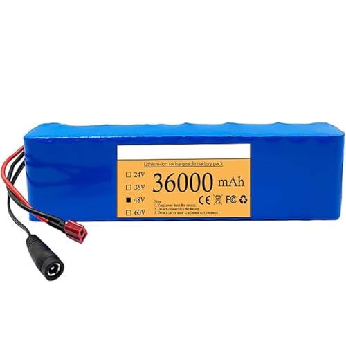 48V 36Ah 13S3P Lithium-Ionen-Akku mit Ladegerät für Elektrofahrräder Roller Hochleistungsakku T 48V 36Ah 13S3P Lithium-Ionen-Akku mit Ladegerät für Elektrofahrräder Roller Hochleistungsakku T von QJWM