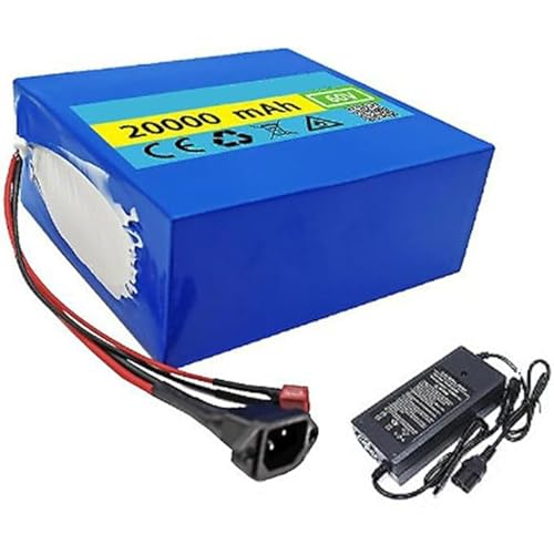 60 V 20 Ah 16S4P Lithium-Ionen-Akku für Elektrofahrräder, integrierter BMS-Schutz mit Ladegerät, ideal für Elektrofahrradmotoren XT30 60 V 20 Ah 16S4P Lithium-Ionen-Akku für Elektrofahrräder, integrierter BMS-Schutz mit Ladegerät, ideal für Elektrofahrradmotoren XT30 von QJWM