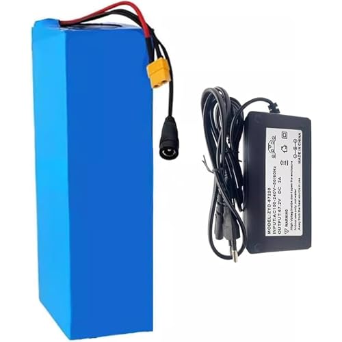 60V 20Ah Elektrofahrrad Lithium-Ionen-Akku 16S5P BMS PVC Wasserdicht mit Ladegerät für 200W 500W 800W 1000W Motor T von QJWM