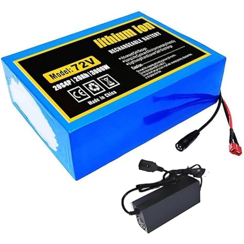 72 V 20 Ah 20S4P Lithium-Ionen-Akku für Elektrofahrräder, eingebauter BMS-Schutz mit Ladegerät, ideal für Elektrofahrradmotoren SM 72 V 20 Ah 20S4P Lithium-Ionen-Akku für Elektrofahrräder, eingebauter BMS-Schutz mit Ladegerät, ideal für Elektrofahrradmotoren SM von QJWM