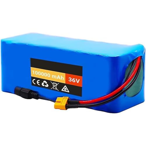 E-Bike Akku 36V 100Ah Elektrofahrra Lithium Batterie 36V 100AH PVC-Akku Eingebauter BMS Mit 42V Ladegerät Für Elektrofahrrad Rollerbatterie XT60 E-Bike Akku 36V 100Ah Elektrofahrra Lithium Batterie 36V 100AH PVC-Akku Eingebauter BMS Mit 42V Ladegerät Für Elektrofahrrad Rollerbatterie XT60 von QJWM