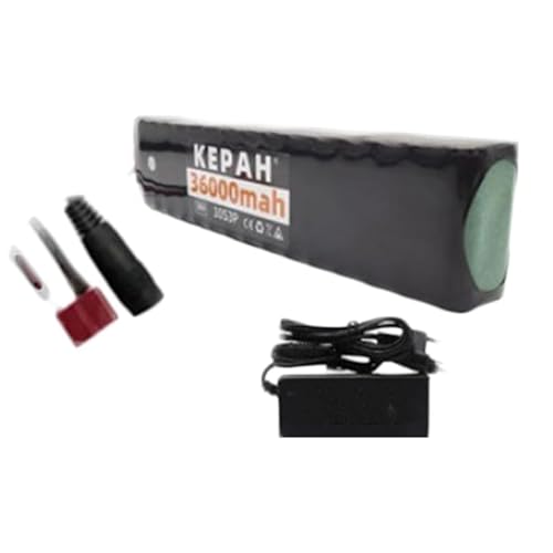 E-Bike Pedelec Akku 36V 36Ah Ebike Battery Pack Eingebauter BMS Wasserdichter PVC-Akku Mit Ladegerät 10S3P Rechargeable Li-Ion Battery XT90+DC von QJWM