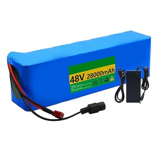 Ebike-Akku 48 V 28 Ah 13S3P PVC Eingebautes BMS mit Ladegerät für 1000 W ~ 250 W Motor E-Bike Elektrofahrrad-Roller XT30+JST Ebike-Akku 48 V 28 Ah 13S3P PVC Eingebautes BMS mit Ladegerät für 1000 W ~ 250 W Motor E-Bike Elektrofahrrad-Roller XT30+JST von QJWM
