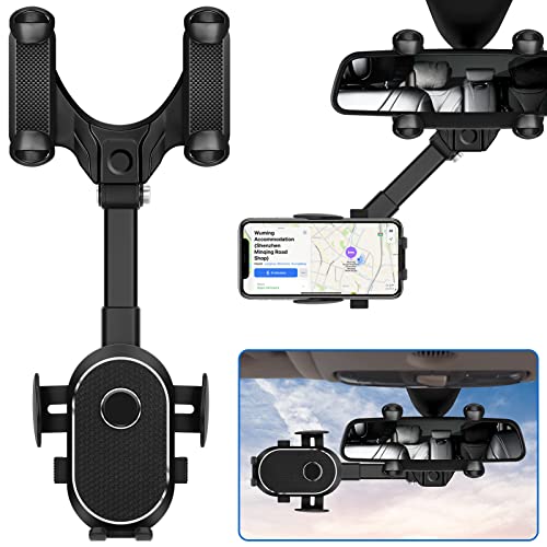 QKFON Rückspiegel Telefonhalter, Universal 360 ° Drehbarer und Einziehbarer Handyhalter Handyhalterung Auto Rückspiegel für iPhone, Huawei, Xiaomi und Samsung Galaxy Handys usw QKFON Rückspiegel Telefonhalter, Universal 360 ° Drehbarer und Einziehbarer Handyhalter Handyhalterung Auto Rückspiegel für iPhone, Huawei, Xiaomi und Samsung Galaxy Handys usw von QKFON