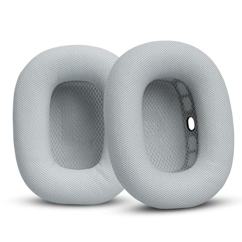 QKIIP AirPods Max Ohrpolster, Ersatz-Ohrpolster für AirPods Max, kompatibel mit Apple AirPods Max Kopfhörern, einem Strick-Mesh-Baldachin und Memory-Schaum, bequem und einfach zu installieren (Leder, von QKIIP
