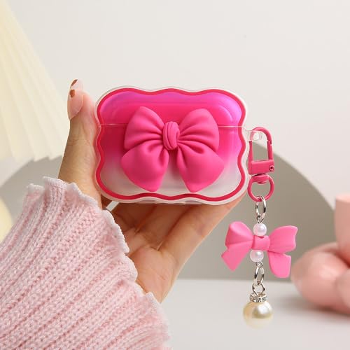 QLD COVER Kompatibel mit Apple AirPods Pro 2 Generation 2022 Hülle, niedliches 3D Fliege Design stoßfest weich klar TPU Kawaii AirPods Pro2 Schutz mit Schlüsselanhänger für Frauen Mädchen Schleife QLD COVER Kompatibel mit Apple AirPods Pro 2 Generation 2022 Hülle, niedliches 3D Fliege Design stoßfest weich klar TPU Kawaii AirPods Pro2 Schutz mit Schlüsselanhänger für Frauen Mädchen Schleife von QLD COVER