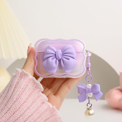 QLD COVER Kompatibel mit Apple AirPods Pro Generation 2019 Hülle, niedliches 3D Fliege Design Stoßfest Weich Klar TPU Kawaii Airpods Pro Protector mit Schlüsselanhänger für Frauen Mädchen Schleife QLD COVER Kompatibel mit Apple AirPods Pro Generation 2019 Hülle, niedliches 3D Fliege Design Stoßfest Weich Klar TPU Kawaii Airpods Pro Protector mit Schlüsselanhänger für Frauen Mädchen Schleife von QLD COVER