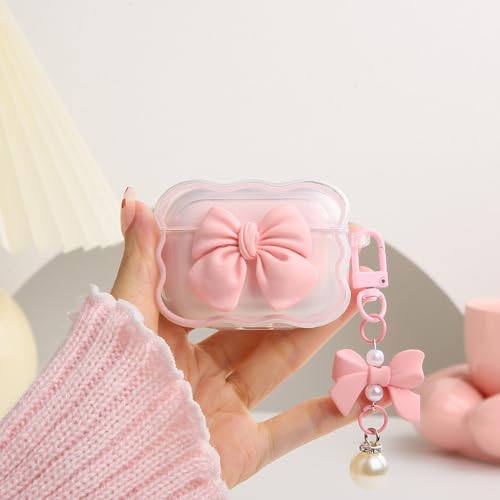QLD COVER Kompatibel mit Apple AirPods Pro Generation 2019 Hülle, niedliches 3D Fliege Design Stoßfest Weich Klar TPU Kawaii Airpods Pro Protector mit Schlüsselanhänger für Frauen Mädchen Schleife QLD COVER Kompatibel mit Apple AirPods Pro Generation 2019 Hülle, niedliches 3D Fliege Design Stoßfest Weich Klar TPU Kawaii Airpods Pro Protector mit Schlüsselanhänger für Frauen Mädchen Schleife von QLD COVER