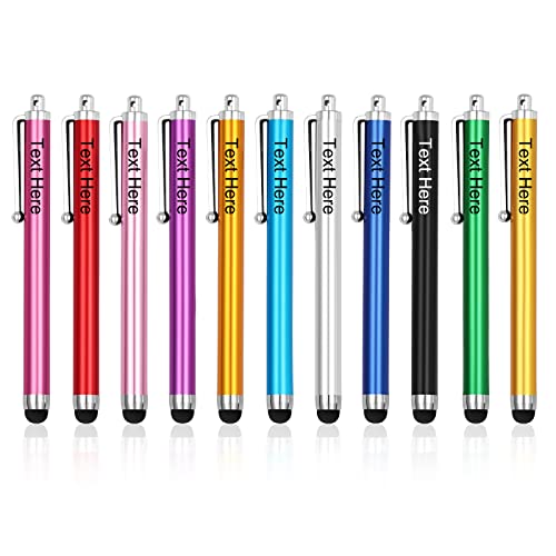 QLGD Touchscreen Stift,Eingabestift Gravurtext 11 Stöcke Stylus Stift Touch Pen Universelle Kapazitive Handystifte für Smartphones und Tablets (11 Farben) von QLGD