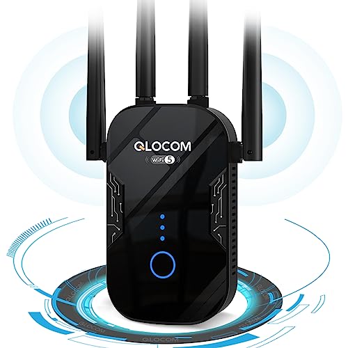 QLOCOM 1200Mbit/s WLAN Verstärker, WLAN WiFi Booster Unterstützung von Repeater Modus von QLOCOM