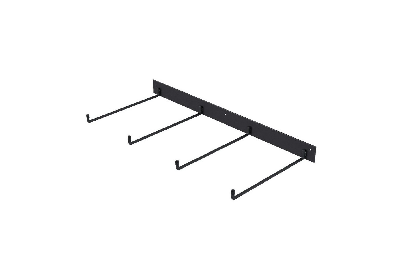 QLS Halterung aus Stahl für Gartenstühle Doppelt Wandhalterung, (Schwarz Aufbewahrung Wandhaken zum Anschrauben Gerätehalter) von QLS