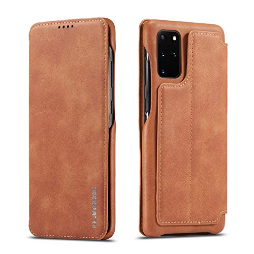 QLTYPRI Hülle für Samsung Galaxy S20, Premium PU Leder Handyhülle Ultra Dünne Ledertasche Magnetverschluss Standfunktion & Kartenfach Flip Schutzhülle für Samsung Galaxy S20 - Gelb von QLTYPRI