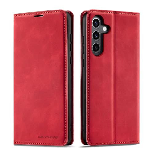 QLTYPRI Hülle für Samsung Galaxy S23 FE, Premium Dünne Ledertasche Handyhülle mit Kartenfach Ständer Flip Schutzhülle Kompatibel mit Samsung Galaxy S23 FE - Rot QLTYPRI Hülle für Samsung Galaxy S23 FE, Premium Dünne Ledertasche Handyhülle mit Kartenfach Ständer Flip Schutzhülle Kompatibel mit Samsung Galaxy S23 FE - Rot von QLTYPRI