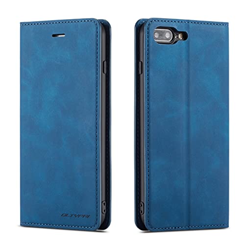 QLTYPRI Hülle für iPhone 7 Plus 8 Plus, Premium Dünne Ledertasche Handyhülle mit Kartenfach Ständer Flip Schutzhülle Kompatibel mit iPhone 7 Plus 8 Plus - Blau QLTYPRI Hülle für iPhone 7 Plus 8 Plus, Premium Dünne Ledertasche Handyhülle mit Kartenfach Ständer Flip Schutzhülle Kompatibel mit iPhone 7 Plus 8 Plus - Blau von QLTYPRI