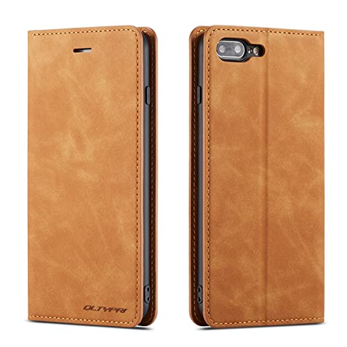 QLTYPRI Hülle für iPhone 7 Plus 8 Plus, Premium Dünne Ledertasche Handyhülle mit Kartenfach Ständer Flip Schutzhülle Kompatibel mit iPhone 7 Plus 8 Plus - Braun QLTYPRI Hülle für iPhone 7 Plus 8 Plus, Premium Dünne Ledertasche Handyhülle mit Kartenfach Ständer Flip Schutzhülle Kompatibel mit iPhone 7 Plus 8 Plus - Braun von QLTYPRI