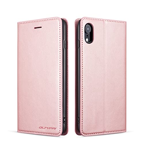 QLTYPRI Schutzhülle für iPhone X, iPhone XS, Premium-PU-Leder-Abdeckung, TPU-Bumper mit Kartenhalter, Ständer, versteckte magnetische Adsorption, Flip Wallet Case Cover für iPhone X, Roségold QLTYPRI Schutzhülle für iPhone X, iPhone XS, Premium-PU-Leder-Abdeckung, TPU-Bumper mit Kartenhalter, Ständer, versteckte magnetische Adsorption, Flip Wallet Case Cover für iPhone X, Roségold von QLTYPRI