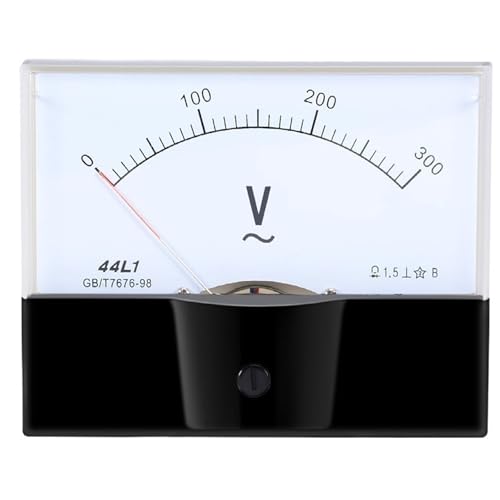 44L1-300V Zeigertyp Wechselspannungsmessgerät 150V250V300V500V1000V Analoges Panel-Spannungsmessgerät Voltmeter(450V) von QLYUEUI