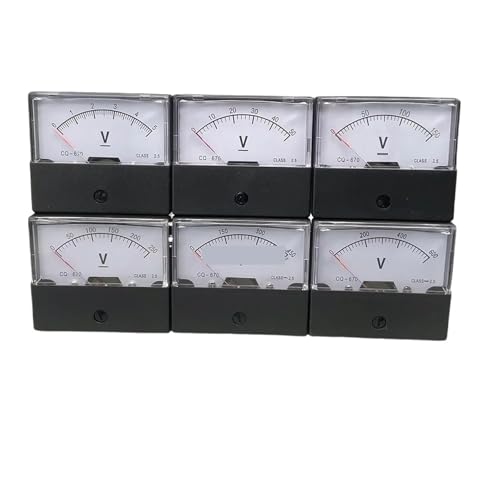 DH-670 Zeiger-Analogvoltmeter 5 V 10 V 15 V 20 V 30 V 50 V 100 V 70 * 60 mm Genauigkeit 2,5 0-500 V(150V) von QLYUEUI