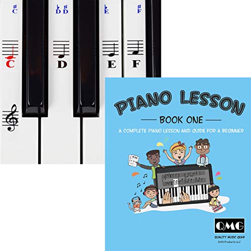 Klavier- und Keyboard-Aufkleber und vollständige Klavierlektionen und Leitfaden für Kinder und Anfänger von QMG