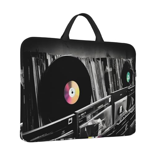 360° Schutzhülle für 35,6 cm (14 Zoll) Laptops, Vinyl-Schallplatten, Computer-Tragetasche mit Griff von QMNEHJ