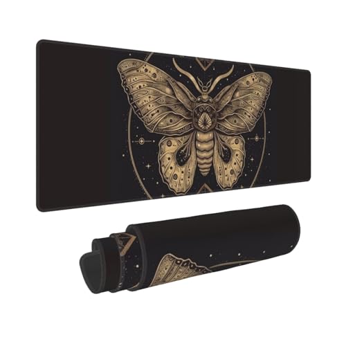 Großes Gaming-Mauspad mit rutschfester Gummiunterseite, Motten-Mauspad mit genähtem Rand, erweiterte Schreibtischunterlage für Laptop, 30,5 x 80 cm, Schreibtischunterlage für Büro und Zuhause Großes Gaming-Mauspad mit rutschfester Gummiunterseite, Motten-Mauspad mit genähtem Rand, erweiterte Schreibtischunterlage für Laptop, 30,5 x 80 cm, Schreibtischunterlage für Büro und Zuhause von QMNSEHF