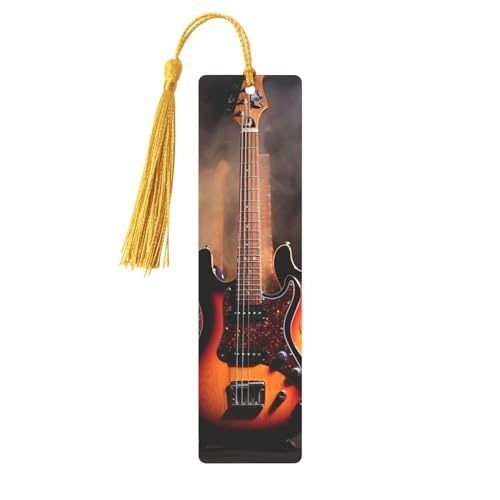 Metall-Lesezeichen für Männer und Frauen, coole E-Gitarre-Buchmarker, einzigartige handgefertigte Lesezeichen mit Quasten-Anhänger, Handwerk, Metall-Lesezeichen für Lehrer, Geburtstagsgeschenk Metall-Lesezeichen für Männer und Frauen, coole E-Gitarre-Buchmarker, einzigartige handgefertigte Lesezeichen mit Quasten-Anhänger, Handwerk, Metall-Lesezeichen für Lehrer, Geburtstagsgeschenk von QMNSEHF