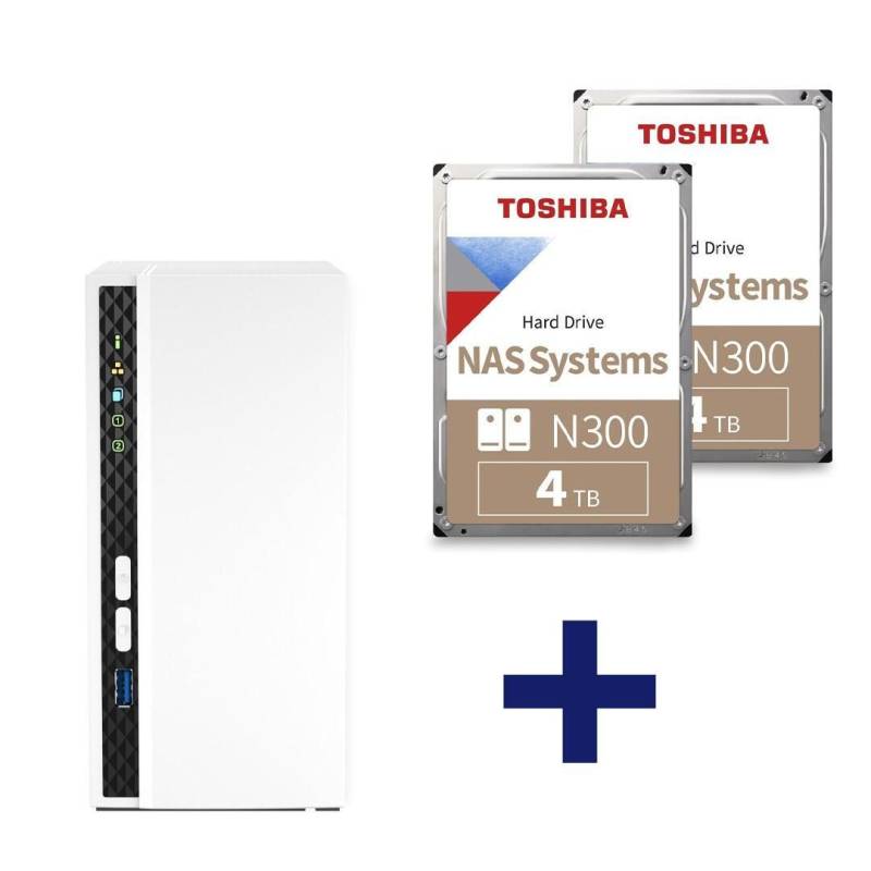 QNAP TS-231K & 8TB Toshiba N300 NAS Bundle von QNAP Systems