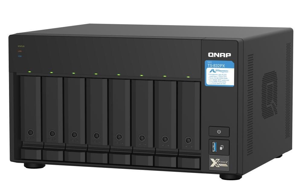 QNAP TurboStation TS-832PX-4G 8 Einschübe NAS-Server Leergehäuse (TS-832PX-4G) von QNAP Systems